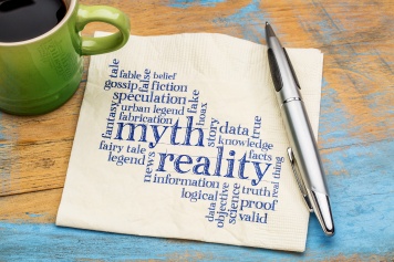 myth and reality word cloud